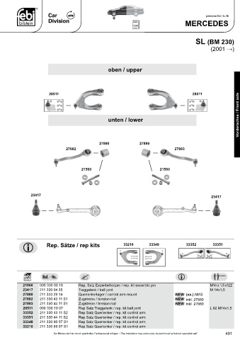 Spare parts cross-references