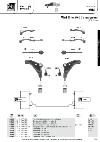 Spare parts cross-references