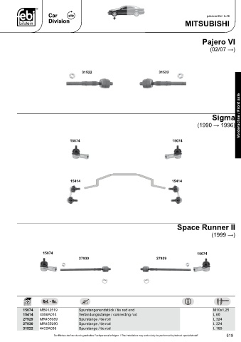 Spare parts cross-references