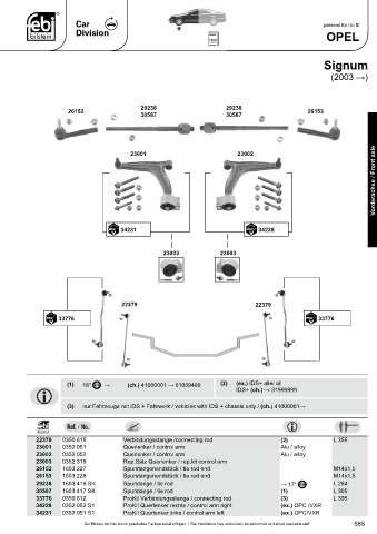 Spare parts cross-references