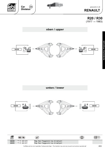 Spare parts cross-references