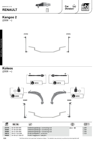 Spare parts cross-references