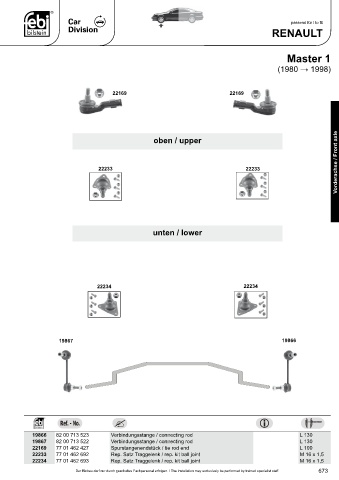 Spare parts cross-references