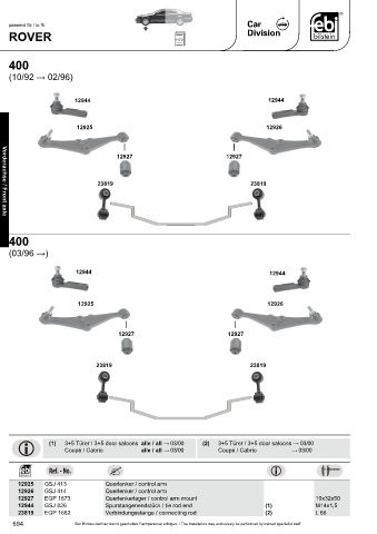 Spare parts cross-references