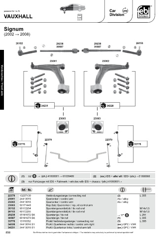 Spare parts cross-references