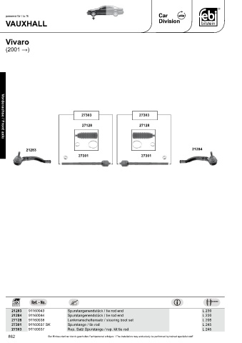 Spare parts cross-references