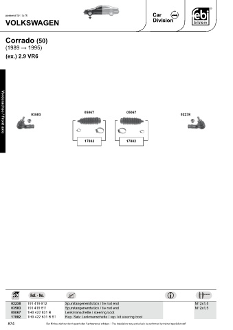 Spare parts cross-references