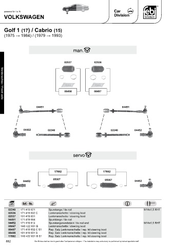 Spare parts cross-references