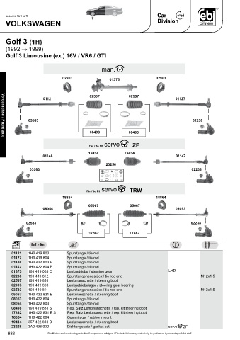 Spare parts cross-references