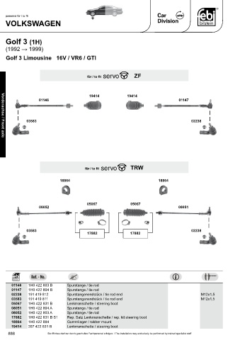 Spare parts cross-references