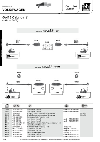 Spare parts cross-references