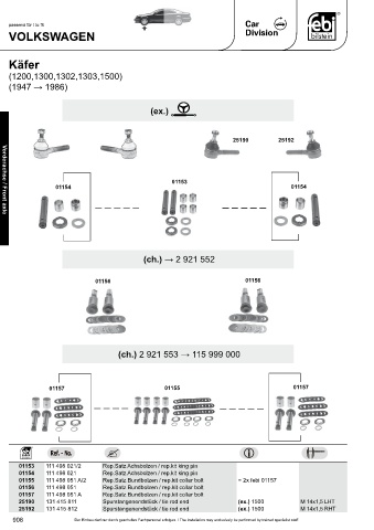 Spare parts cross-references