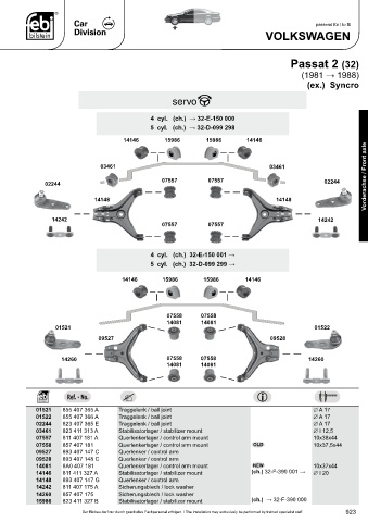 Spare parts cross-references