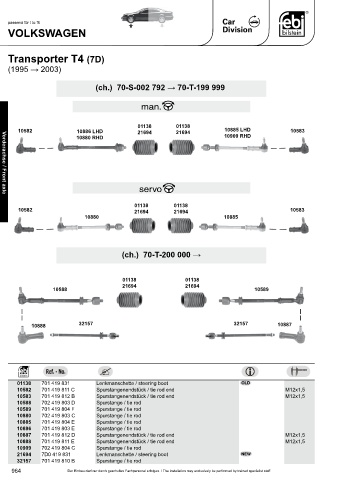 Spare parts cross-references