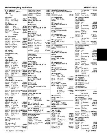 Spare parts and filters cross references