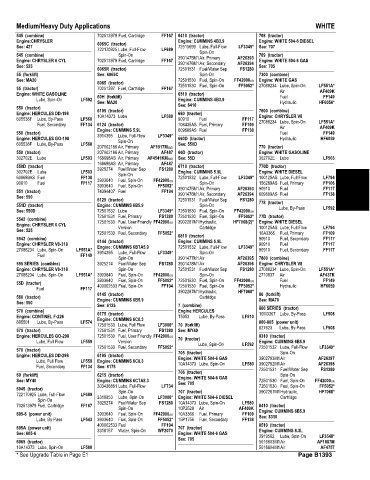 Spare parts and filters cross references