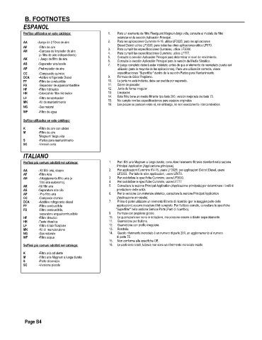 Spare parts and filters cross references