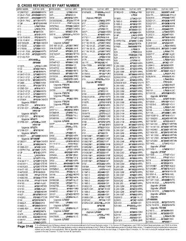 Spare parts and filters cross references