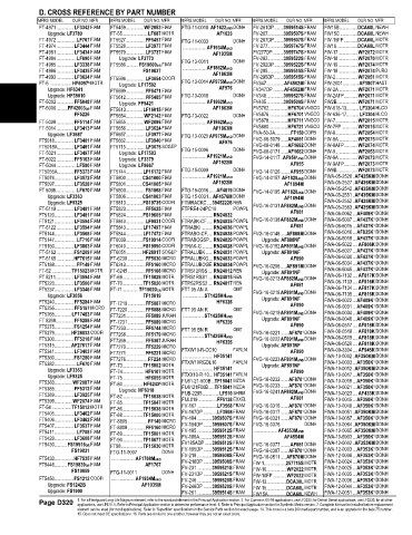 Spare parts and filters cross references