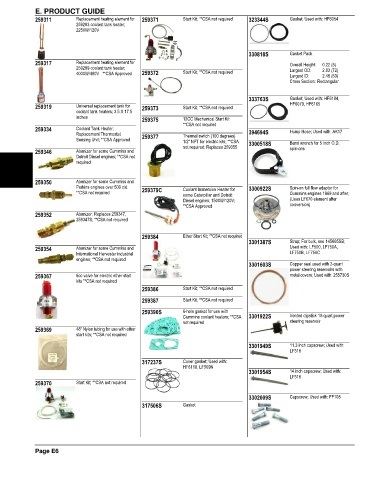 Spare parts and filters cross references