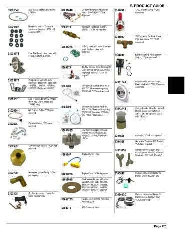 Spare parts and filters cross references