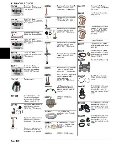 Spare parts and filters cross references