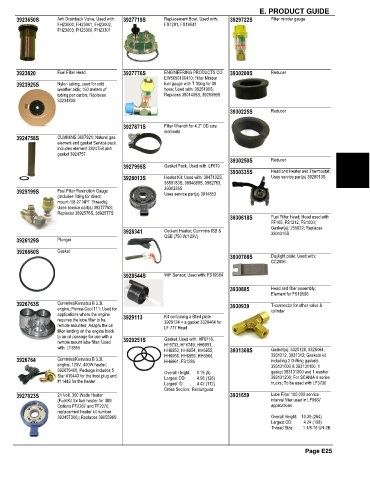 Spare parts and filters cross references