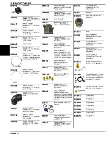 Spare parts and filters cross references