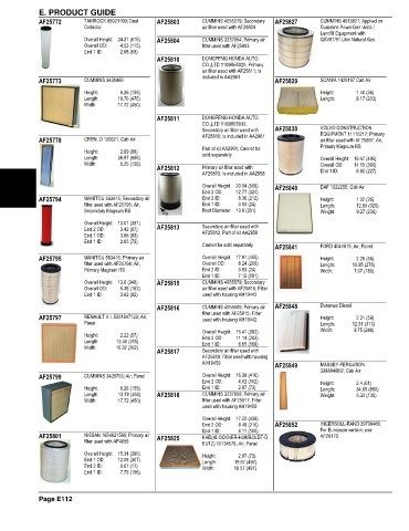 Spare parts and filters cross references