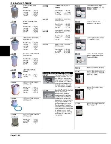 Spare parts and filters cross references