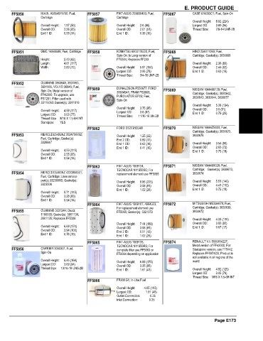 Spare parts and filters cross references