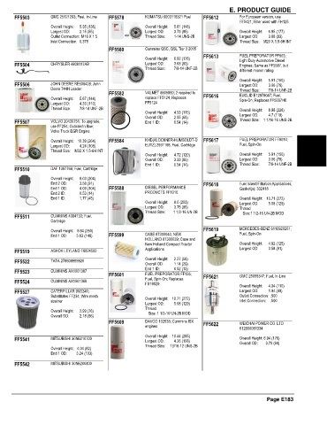 Spare parts and filters cross references