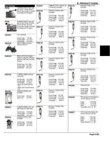 Spare parts and filters cross references