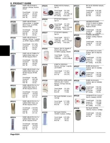 Spare parts and filters cross references