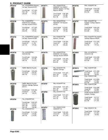 Spare parts and filters cross references