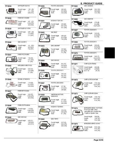 Spare parts and filters cross references