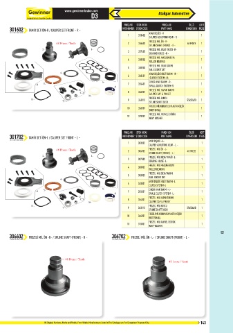 Catalogs auto parts for car and truck