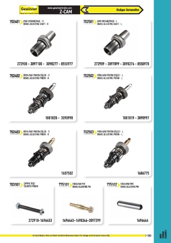 Catalogs auto parts for car and truck