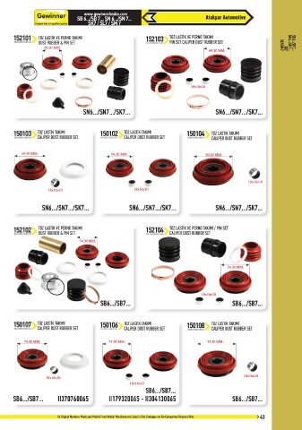 Catalogs auto parts for car and truck