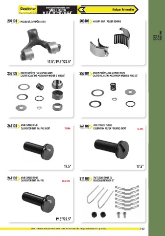 Catalogs auto parts for car and truck