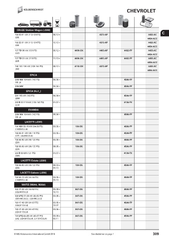 Catalogs auto parts for car and truck