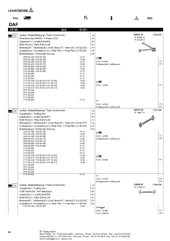 Spare parts cross-references