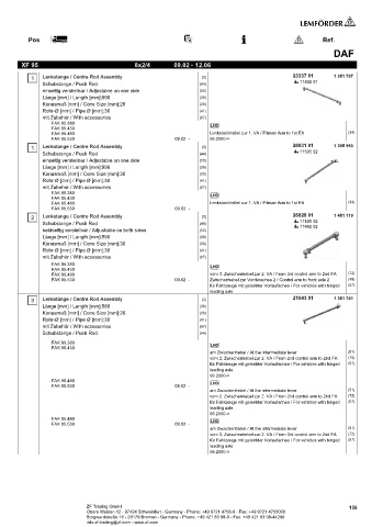 Spare parts cross-references