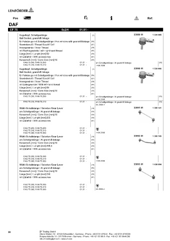 Spare parts cross-references