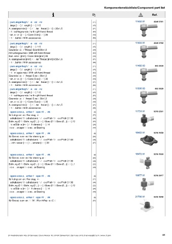 Spare parts cross-references