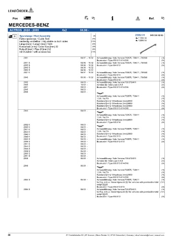 Spare parts cross-references