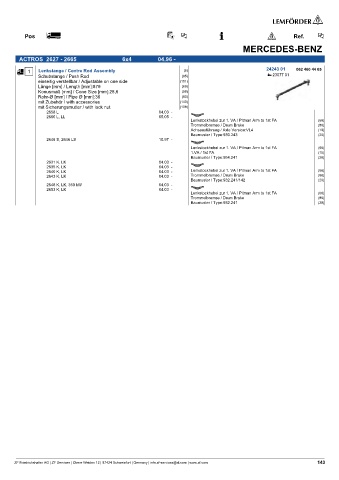 Spare parts cross-references