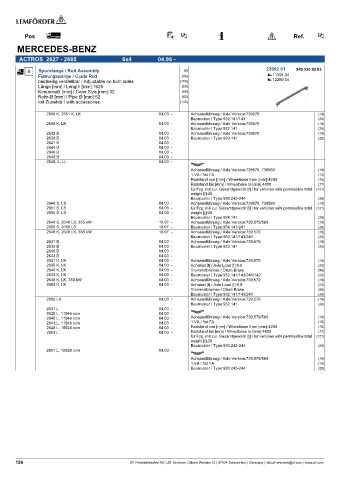 Spare parts cross-references