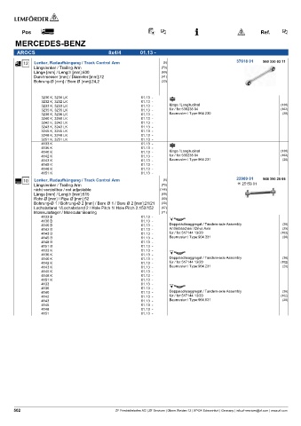 Spare parts cross-references