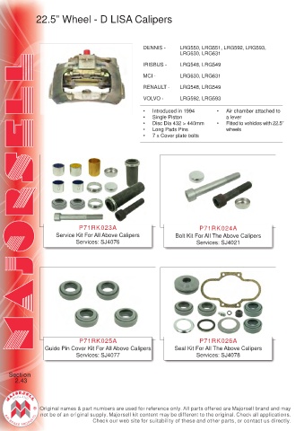 Spare parts cross-references